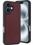 iPhone 16 Kılıf Aras Deri Kapak - Bordo - JUL7737-1509 1
