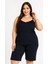 Kadın Büyük Beden Ip Askılı Bluz ve Kapri Alt Üst Pijama Takımı 3