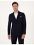 Erkek Lacivert Ex. Slim Fit %100 Yün Kruvaze Takım Elbise 50316451-VR033 3