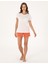 Kadın Beyaz Kısakollu Şort Pijama Takımı 50319057-VR013 1