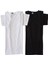 V Yaka Tişört 2'li Avantajlı Paket Pamuklu Cotton Siyah-Beyaz Slim Fit Ekstra Esnek Unisex Bvsb1-1 5