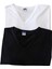 V Yaka Tişört 2'li Avantajlı Paket Pamuklu Cotton Siyah-Beyaz Slim Fit Ekstra Esnek Unisex Bvsb1-1 7