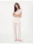 Kadın Krem 3'lü Lohusa Pijama Takımı 50319059-VR071 4