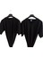 Tişört V Yaka-Sıfır Yaka Pamuklu Cotton Slim Fit Ekstra Esnek Siyah 2'li Avantajlı Paket Unisex Bvsb1-3 2