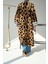 Uzun Leopar Hırka - Camel-Mavi 2