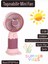 Taşınabilir Mini Fan, Şarjlı, Sessiz, Güçlü, Serinleten Masaüstü Vantilatör, Pembe Renk 1