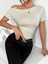 Kadın Kısa Kollu Tek Omuzu Açık Büzgülü Viskon Bluz 3