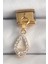 316L Çelik Gold Renk Sallantı Zirkon Taşlı Damla Model Nomination Charm 1