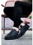 J029 Bağcıksız 3 Bant Lastikli Legend Ortopedik Taban Erkek Sneaker Günlük Ayakkabı St Siyah 1