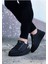 J029 Bağcıksız 3 Bant Lastikli Legend Ortopedik Taban Erkek Sneaker Günlük Ayakkabı St Siyah 3