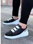 J029 Bağcıksız 3 Bant Lastikli Legend Ortopedik Taban Erkek Sneaker Günlük Ayakkabı Bt Siyah/beyaz 2