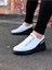 J029 Bağcıksız 3 Bant Lastikli Legend Ortopedik Taban Erkek Sneaker Günlük Ayakkabı St Beyaz/siyah 2
