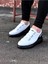 J029 Bağcıksız 3 Bant Lastikli Legend Ortopedik Taban Erkek Sneaker Günlük Ayakkabı St Beyaz/siyah 3