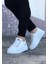 J029 Bağcıksız 3 Bant Lastikli Legend Ortopedik Taban Erkek Sneaker Günlük Ayakkabı Bt Beyaz 3