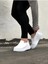 J049 Bağcıksız Lastikli Ortopedik Taban Erkek Sneaker Günlük Ayakkabı Bt Beyaz 2