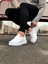 J049 Bağcıksız Lastikli Ortopedik Taban Erkek Sneaker Günlük Ayakkabı Bt Beyaz 3