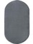 Peluş Halı Koyu Gri Cool Yıkanabilir Oval Kesme Post Yolluk Kilim Salon Halısı Modelleri 2