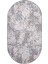 Halı Gri3 Cool Karo Yıkanabilir Oval Kesme Ince Yolluk Kilim Salon Halısı Modelleri 2