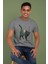 Zuno Erkek Slimfit Black Cat Baskılı T-Shirt 1