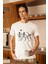 Zuno Erkek Slimfit Skeleton Dance Baskılı T-Shirt 1