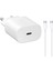 Galaxy S24 Plus Ile Uyumlu TA800N 25W Şarj Aleti 5A 65W Type-C To Type-C 2metre Kablolu Beyaz 1