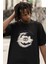 Zuno Erkek Oversize Eye Of The Cosmos Baskılı Tshirt 1