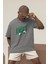Zuno Erkek Oversize Feeling Lucky Baskılı Tshirt 1
