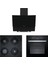 Profi̇lo OO36P6O10D-FRMA226S-DVE6G560 Üçlü Ankastre Si̇yah Star Set 1