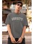 Zuno Erkek Oversize Varsity Baskılı Tshirt 1