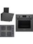 Ankastre Gri 3 Lü Set 308 (HBF512BH1T-POP6C9P30O-DWK66PJ70T) 1