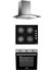 Iber 615 Inox/si̇yah 3'lü Ankastre Set İBERINOX-GLS640SİYAH-615INOX 1