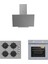 Karma Ankastre Gri Cam Set 3481 Davlumbaz - CS5335S01 Ocak- Esty AEF6601S04 Firin 1