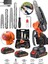 Alman 128 Vf 10 Ah Akülü Dal Kesme Budama Testere Bıçkı Makinesi + 2 Adet Zincir Hediye 15 cm 2