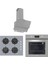 Gri Cam Ankastre Set (3490 Oslo Gri - CS5335S02 - BO6502S02 Gri Fırın) 1