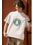 Zuno Erkek Oversize Bearbucks Coffee Baskılı Tshirt 1