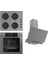 Steamart-Fryart-Silentart Serisi Gri Set (CS208-FA + QEP64CPR +D065-SA ) - Emaye Izgara / Kademeli Musluk 1