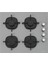 3'lü Gri Cam Ankastre Set (3481 Flam 60 GRI+CS5335S02+BO65E1S01) 3