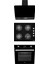 New 627 Si̇yah Cam 3'lü Ankastre Set BİNDESİT-GLS640-MFA627 1
