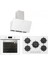 BO6502W02 - CS5365W01 - 3457 Soho 60 Beyaz Cam Ankastre Set 1