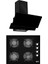 2'li̇ Si̇yah Cam Ankastre Set ED401-EO320 1