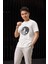 Zuno Erkek Comfort Fit Astronaut Yin Yang Baskılı Tshirt 1