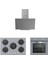 3'lü Gri Cam Ankastre Set (3481 Flam 60 GRI+CS5365S01+BO65E1S01) 1
