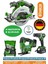 3 Lü Akülü Green Dekupaj Testere, 185MM Akülü Sunta Kesme ve Akülü 13MM Demi̇r Mandren Vi̇dalama 1