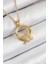 Zirkon Taşlı Düğüm Model Gold Renk Kadın Kolye - EBJ250711W36516 1