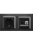 Quantum Siyah 2'li Set Topraklı Priz ve Cat5 Data Priz Set 1