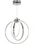 Halka Modern Avize LED 42W 43X40CM Alüminyum Profil Krom -AV-6166-3K 2