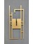 Carisma Metal Gold/altın Dikdörtgen Duvar Saati - Ev/ofis Saati - Hediye Saat - 60 x 26 cm 60X25 cm 1