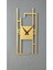 Carisma Metal Gold/altın Dikdörtgen Duvar Saati - Ev/ofis Saati - Hediye Saat - 60 x 26 cm 60X25 cm 2