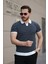 Erkek Kısa Kollu Çizgi Desenli Örme Kumaş Tshirt 2