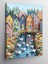 Kanvas Tablo Renkli Evler ve Origami Tekneler 70X100 cm 1